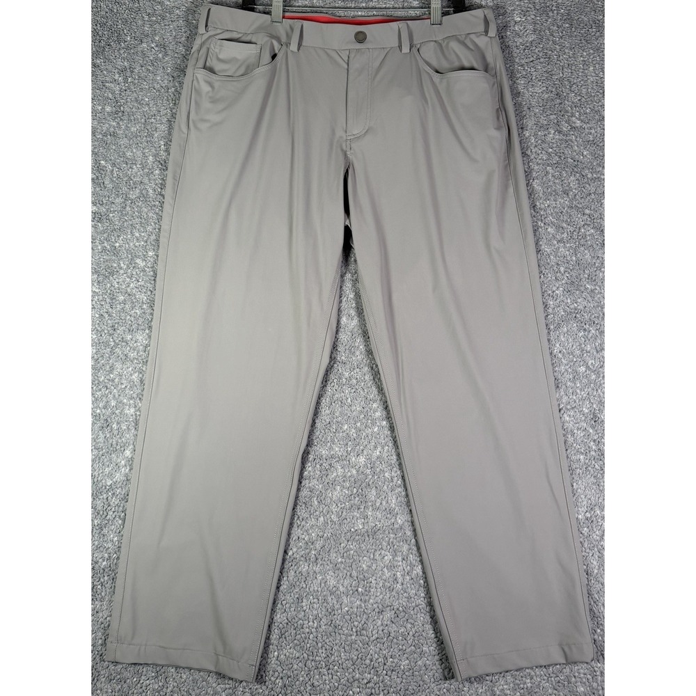Redvanly Kent Pull-On‎ Golf Pants Men's XL 27" Gray Stretch Performance Trousers